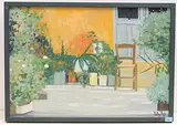 Der Stuhl vor dem Haus by Kathy Thys, oil on canvas, sold Dec 2019