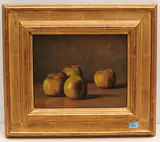 Fünf Äpfel by Werner Weber, oil, offered Dec 2019