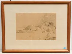 Liegender Akt by Ignaz Epper, 1935, pencil, offered Dec 2019