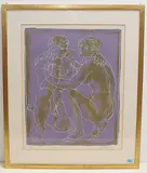Paar by Hans Erni, 1960, color lithograph, sold Dec 2019