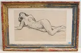 Liegender Akt by Gottlieb Kurfiss, charcoal, offered Dec 2019