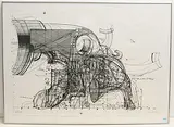 Grosser Zyklop by Bernhard Luginbühl, 1967, screenprint, sold Dec 2019