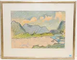 An der Melezza by Fritz Pauli, 1949, oil, sold Dec 2019