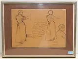 Frauenstudie by Théophile Steinlen, charcoal, sold Dec 2019