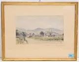 Stadtansicht by Hans Sturzenegger, watercolor, sold Dec 2019