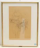 Frau mit Kind by Otto Vautier, pencil, sold Dec 2019