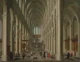 Interieur der Kathedrale St. Michel und St. Gudula in Brüssel by Brüssel, um 1665, oil on canvas, sold Sep 2019