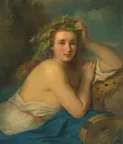 Bacchantin by Friedrich Schilcher, oil on canvas, sold Sep 2019