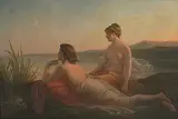 Luna und Aurora by Nicolas Henry de Gray le vieux, 1886, oil on canvas, sold Sep 2019