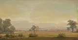 Weite, baumbestandene Landschaft by Friedrich Voltz, oil on paper, offered Sep 2019