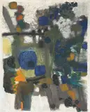 Have you any witness in your heart by Hubert Berke, 1957, oil on canvas, sold Sep 2019