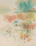 Ohne Titel by Hubert Berke, 1960, watercolor, sold Sep 2019