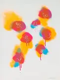 Ohne Titel by Tetsumi Kudo, 1976, color screenprint, sold Sep 2019