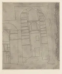 Siena (large version) by Ben Nicholson, 1965, etching, sold Sep 2019