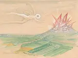 Landschaft by Franciszek Starowieyski, 1983, watercolor, sold Sep 2019
