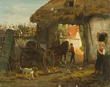 Bauerngehöft by Louis Van Kuyck, 1867, oil on canvas, offered Sep 2019