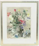 Blumenstillleben by Hubert Berke, mixed media, sold Sep 2019