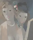 Le double portrait by Marie Laurencin, 1928, pochoir, offered Sep 2019