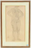 wohl Stehender Akt by Vladimir Lebedev, 1910, watercolor, sold Sep 2019