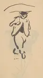 Mann mit Schirm by Albert Marquet, ink, sold Sep 2019