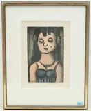 Sainte-Nitouche by Georges Rouault, 1928, color aquatint, sold Sep 2019