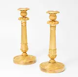Frankreich, Restauration-Stil, 19.Jh by 1 Paar Kerzenstöcke, bronze, sold Sep 2019