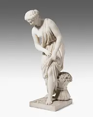 Ferdinand Schlöth (1818–1891), Rom, datiert 1858 by Figur «Allegorie des Sommers», marble, sold Sep 2019