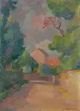 La maison rose, 1916 by Abraham Hermanjat, oil on board, sold Sep 2019