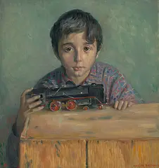 Le gosse by Aurele Barraud, oil on canvas, offered Sep 2019