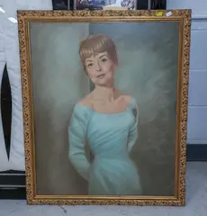Signed ll by June Terrell, Oil pastels and graphite on paper, sold Feb 2024