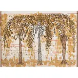 Untitled by Sergio Hernández, screenprint with gold leaf, sold Jan 2023