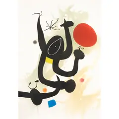 La Serpentine by Joan Miró, 1978, etching and aquatint in colors and knife scrapes on Arches paper, sold Feb 2023