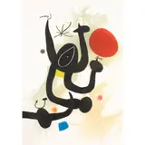 La Serpentine by Joan Miró, 1978, etching and aquatint in colors and knife scrapes on Arches paper, sold Feb 2023