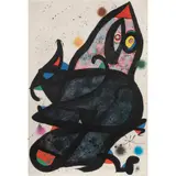 Eustache by Joan Miró, 1975, lithograph in colors with carborundum, sold Feb 2023