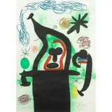 La Harpie by Joan Miró, 1969, etching and aquatint in colors with carborundum, sold Feb 2023