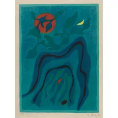 Untitled by Gustave Singier, lithograph in colors, sold Feb 2023