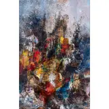Wall by Leonardo Nierman, 1961, oil and collage on masonite, sold Feb 2023