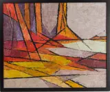 October," circa by Hildegarde Haas, casein on board, sold Feb 2023