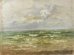 10 Juillet 1909 by Auguste Durst, 1909, oil on board, sold May 2023