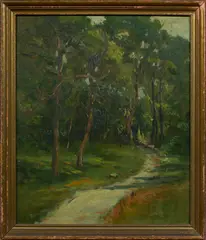 Path Through the Trees by William H. Partridge, oil on board, sold May 2023