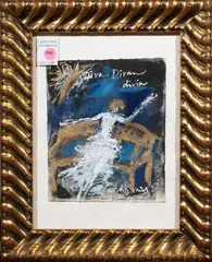 Diva Divan Divin by Déborah Chock, 2015, mixed media on paper, sold May 2023
