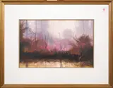 Autumn Marsh by Miguel Dominguez, watercolor and gouache, sold May 2023