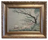 shoreline by Alexander Gassel, oil on board, sold Jan 2026
