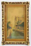 Venetian canal scene by Ettore Cadorin, watercolor, sold Feb 2026