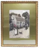 Black Cat Omen by Frank V. Smith, watercolor on paper, sold Feb 2026