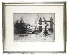 Tower Bridge by Hayley Lever, etching, sold Feb 2026