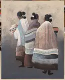 Untitled by Windsor Art ''Three Women'', Acrylic Large Painting 50''x40'', sold May 2024