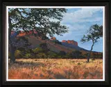Bushveld Landscape with Mountains by Richard Beyleveldt, oil on canvas mounted on board, sold Mar 2025