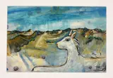 Landscape with Animal by Hardus Koekemoer, oil on card, sold Mar 2025