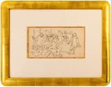 Der Puff [The Brothel] and "Lohnabzug" [Wage Deduction] by George Grosz, Ink on Paper, sold Oct 2024